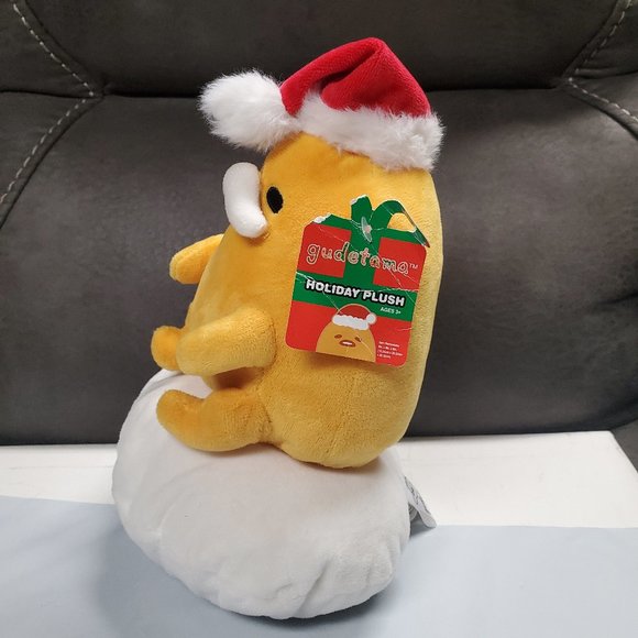 Plush Christmas Sanrio Gudetama The Lazy Egg Stuffed Figure - NWT - Picture 5 of 6